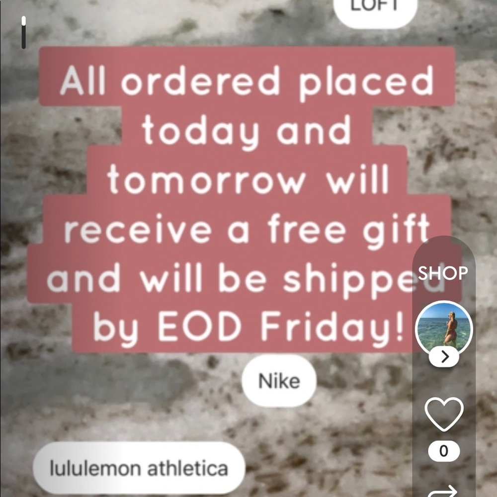 Free gift and fast shipping! Now through Friday